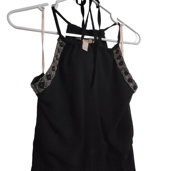 F21 Contemporary Collection Beaded Lined Halter Maxi Dress Small - Picture 5 of 6